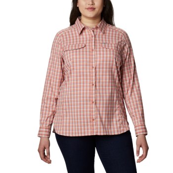 Columbia Silver Ridge Lite Plaid Long Sleeve Plus Size, Camisa Multicolor Para Mujer | 906841-XOK